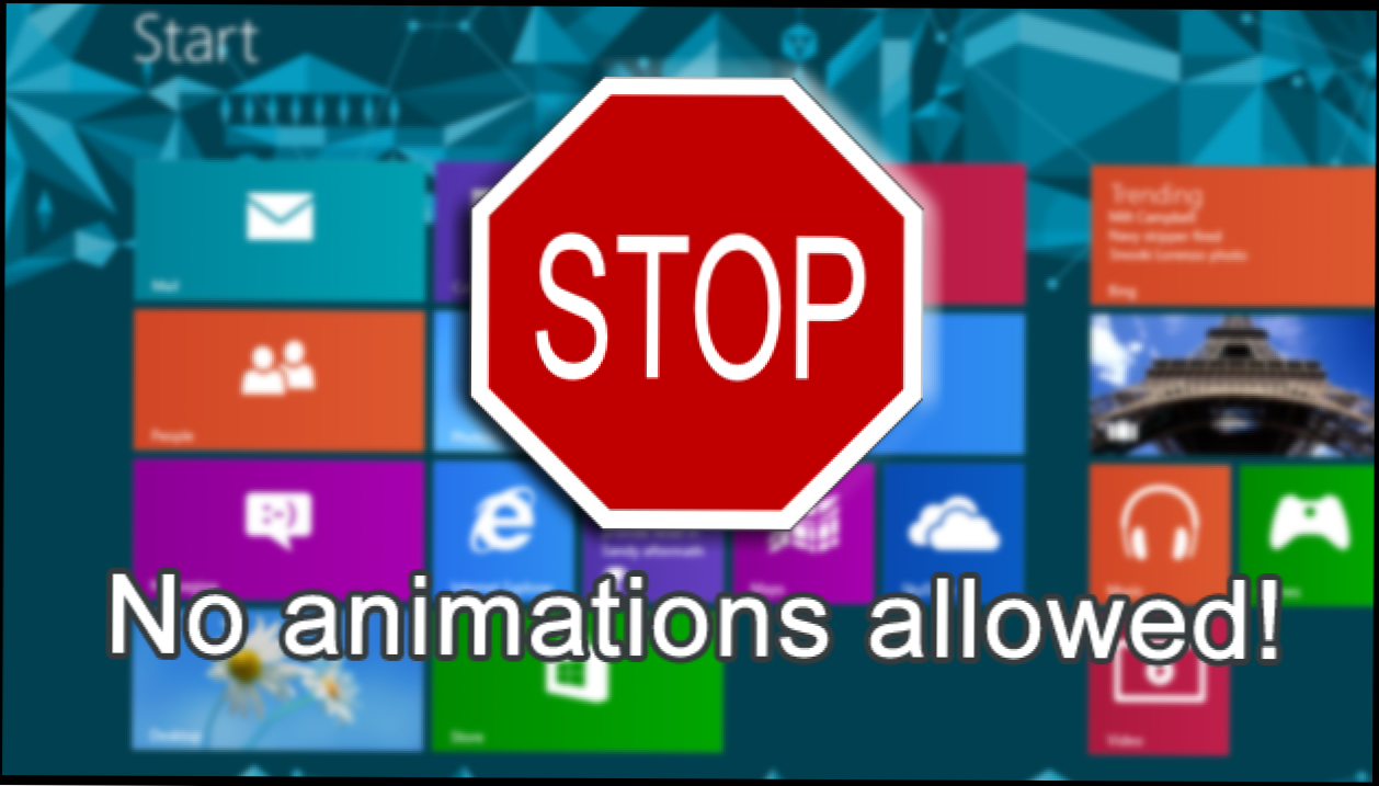 Jak wyłączyć animacje na ekranie startowym systemu Windows 8 (Jak)