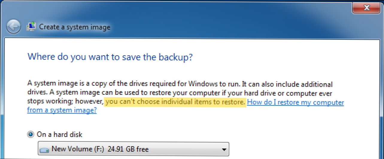 Jak wyodrębnić pojedyncze pliki z systemu Windows 7 Backup obrazu systemu (Jak)