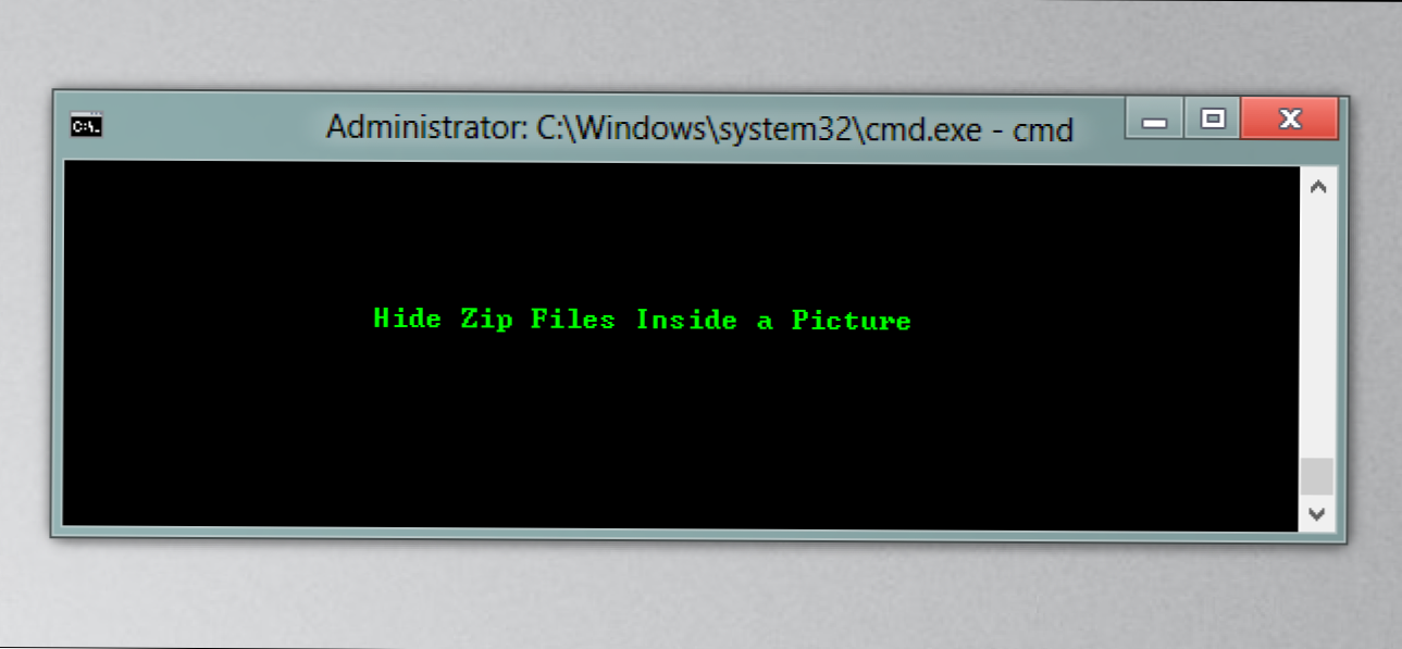 Cum să ascundeți fișierele zip în interiorul unei imagini fără software suplimentar în Windows (Cum să)