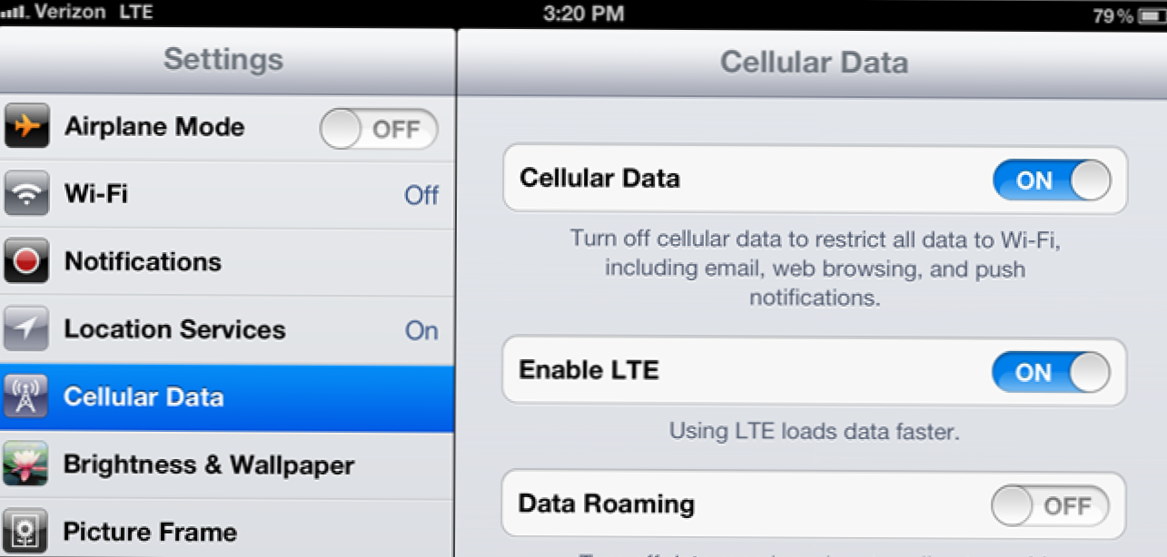 Kuinka vaihtaa 4G LTE: stä 3G: hen uudella iPadilla, jotta paristoja voidaan säästää (Miten)