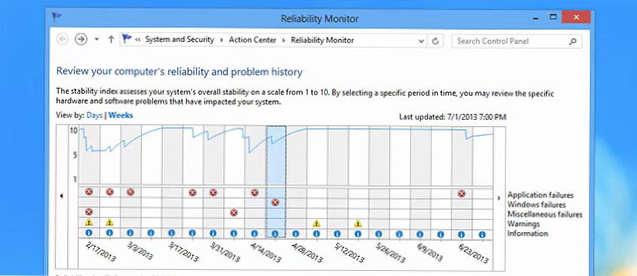 Monitorul de fiabilitate este cel mai bun instrument de depanare a problemelor pe care nu îl folosiți (Cum să)
