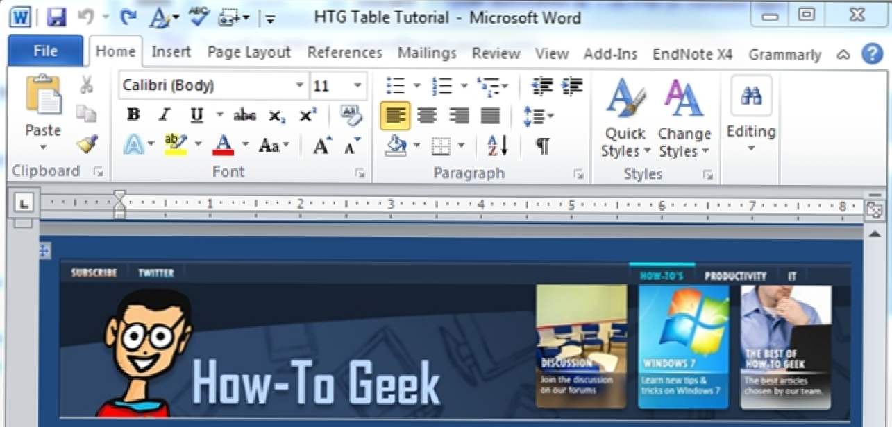 Beginner Geek: Tambahkan Flair ke Dokumen Word Menggunakan Tabel (Bagaimana caranya)