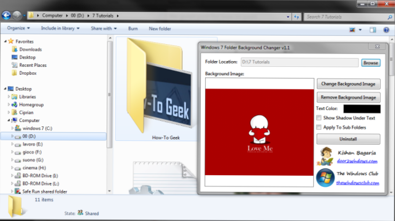 Jak dostosować tła folderów i ikony w Eksploratorze Windows (Jak)