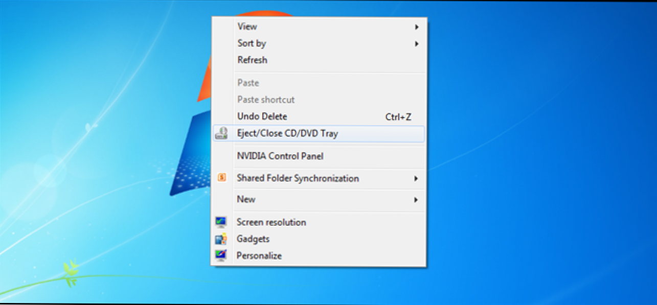 Jak wysunąć napęd CD / DVD z menu kontekstowego pulpitu (Jak)