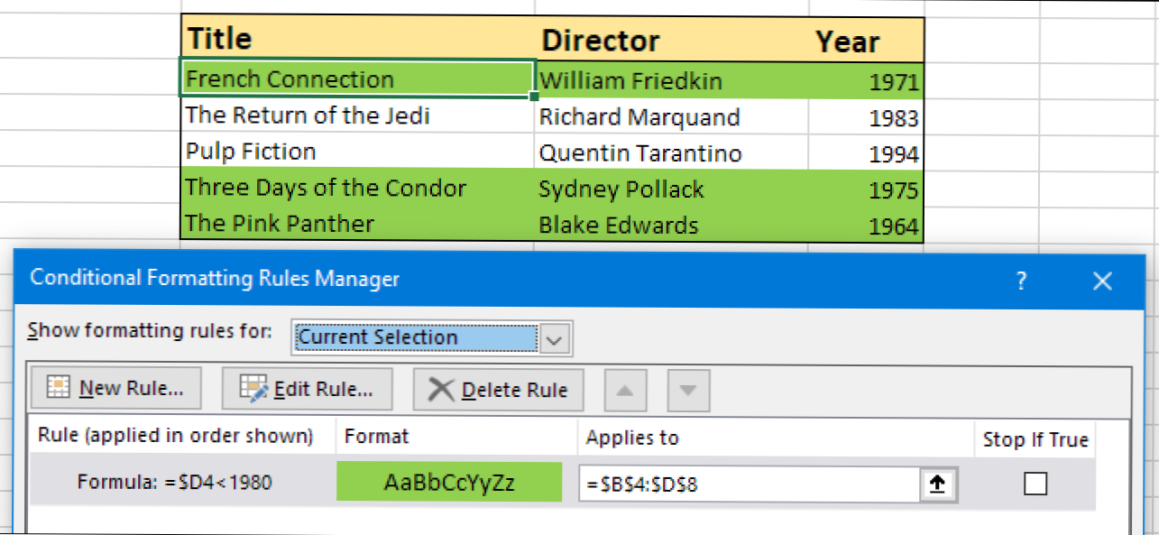 Cum se evidențiază un rând în Excel utilizând formatul condiționat (Cum să)
