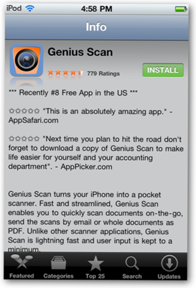 Koristite svoj iPhone ili iPod Touch kao skener dokumenata (Kako da)