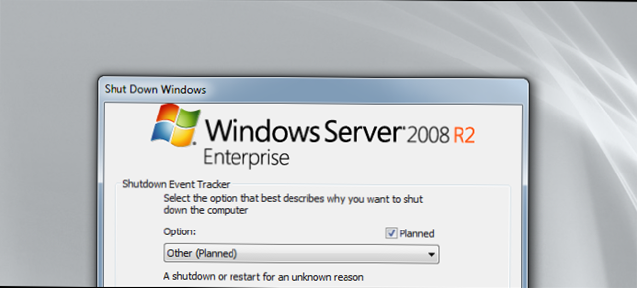 Używanie Server 2008 R2 jako Desktop OS: Włączanie wyszukiwania i wyłączania Trackera zdarzeń zamknięcia systemu (część 4) (Jak)