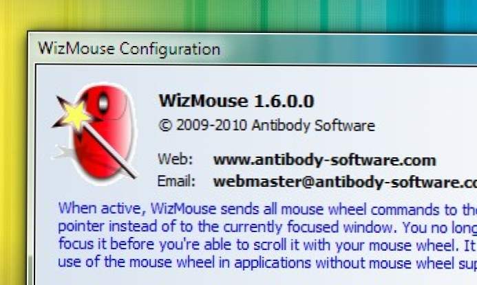 WizMouse активира мишката над превъртането на всеки прозорец (Как да)