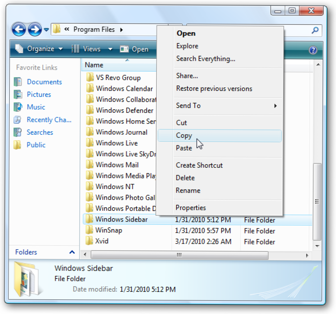 Добавете страничната лента на Vista за Vista Назад към Windows 7 (Как да)