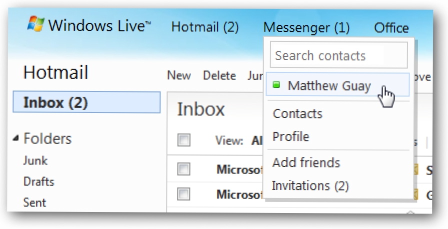 Nonaktifkan Messenger di New Hotmail Wave 4 (Bagaimana caranya)