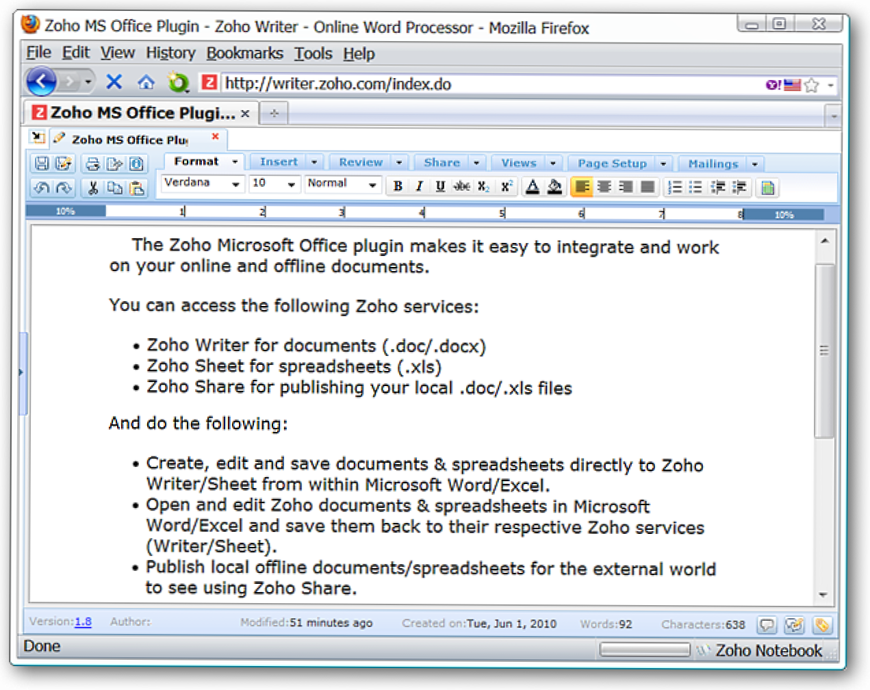 Zintegruj MS Office z kontem Zoho Online (Jak)