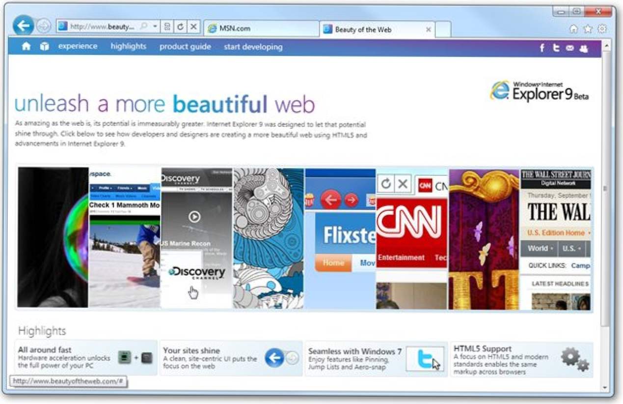 Internet Explorer 9 Screenshot Tour: Ini Mendapat Antarmuka Lengkap Baru (Bagaimana caranya)