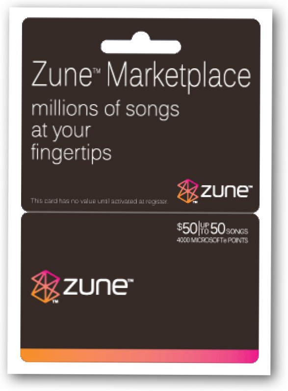 Осребрете предплатени карти от Zune за пазарните медии на Zune Marketplace (Как да)