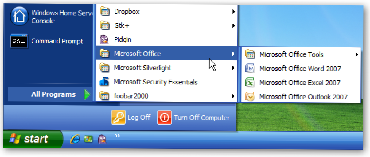 Показва се меню "Класически" "Всички програми" в менюто "Старт" в Windows 7 (Как да)