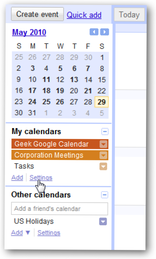 Vizualizați Google Calendar în Outlook 2010 (Cum să)